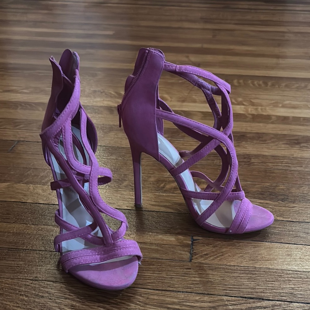 Aldo Vibrant Pink Strappy Heels